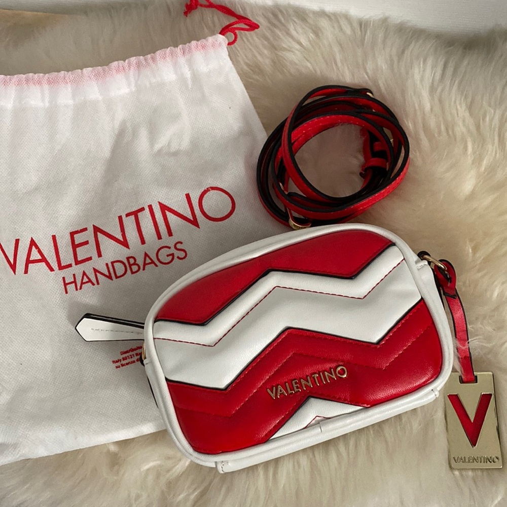 Valentino Red Chevron Crossbody Bag